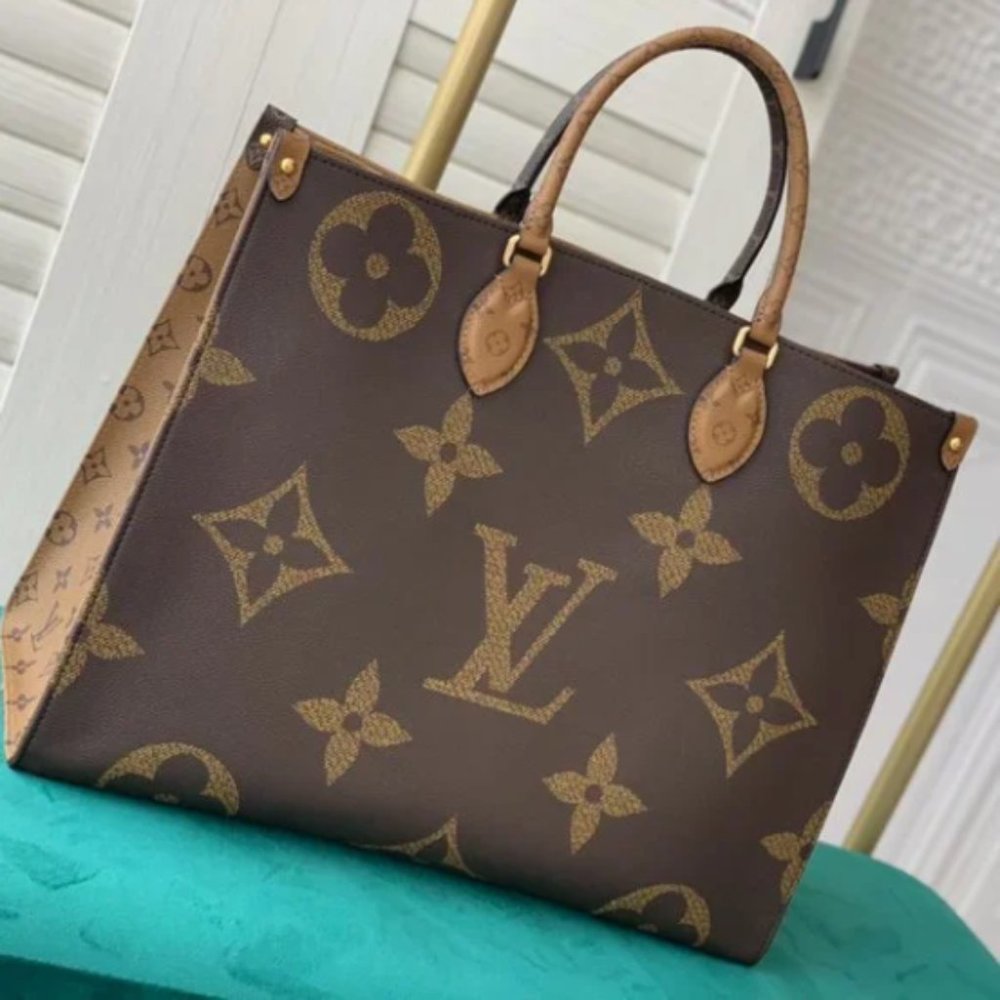 Louis Vuitton OnTheGo Tote Reverse Monogram Giant GM Brown